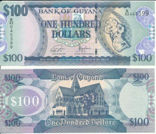 Guyana Гайана — 100 Dollars 2022 UNC No518, фото 1