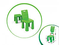 Детский стул-табурет зеленый 04690/2 высота табуретки 30 см стульчик пластиковый для детей