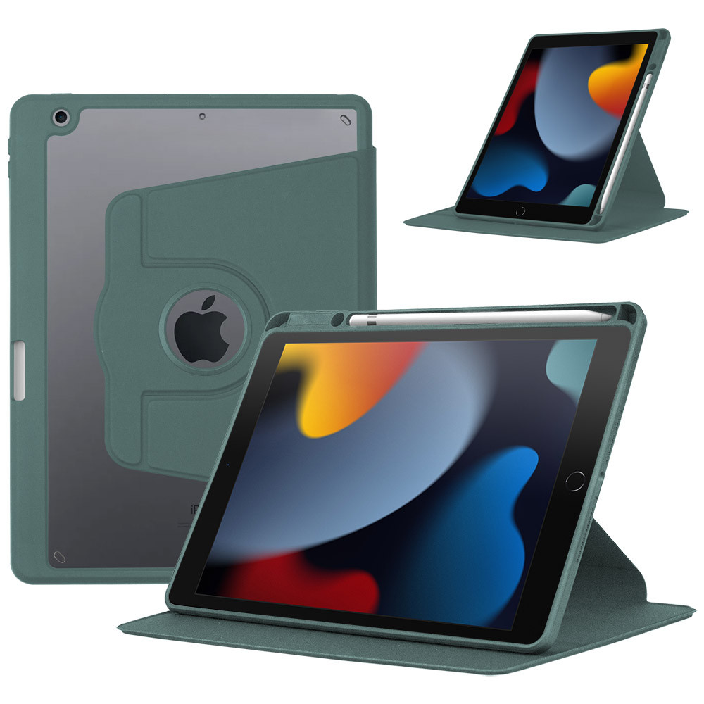Чохол Galeo Hybrid Rotating Stand для Apple iPad 7/8/9 10.2" (2019/2020/2021) Dark Green, фото 1