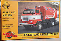 Модель для сборки - пожарный вариант машины IFA L60 с кунгом, масштаба 1/87, H0