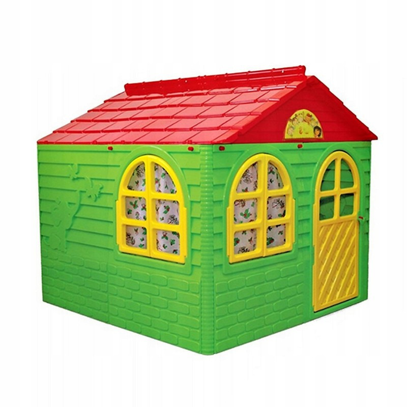 Дитячий великий ігровий Будиночок зі шторками 02550/3 пластиковий Будиночок для дитячих ігор