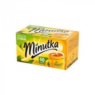 Чай чорний із лимоном дрібнолистовим у пакетиках Minutka 56 г (40 шт.), Польща, Мінутка пакетований