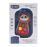 Детский мобильный телефон QX-9117 со звуком красно-синий развивающая игрушка-телефон