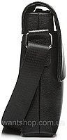 Чоловіча шкіряна сумка месенджер на плече Tiding Bag N722-117 чорна, фото 7