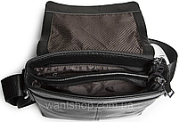 Чоловіча шкіряна сумка месенджер на плече Tiding Bag N722-117 чорна, фото 6