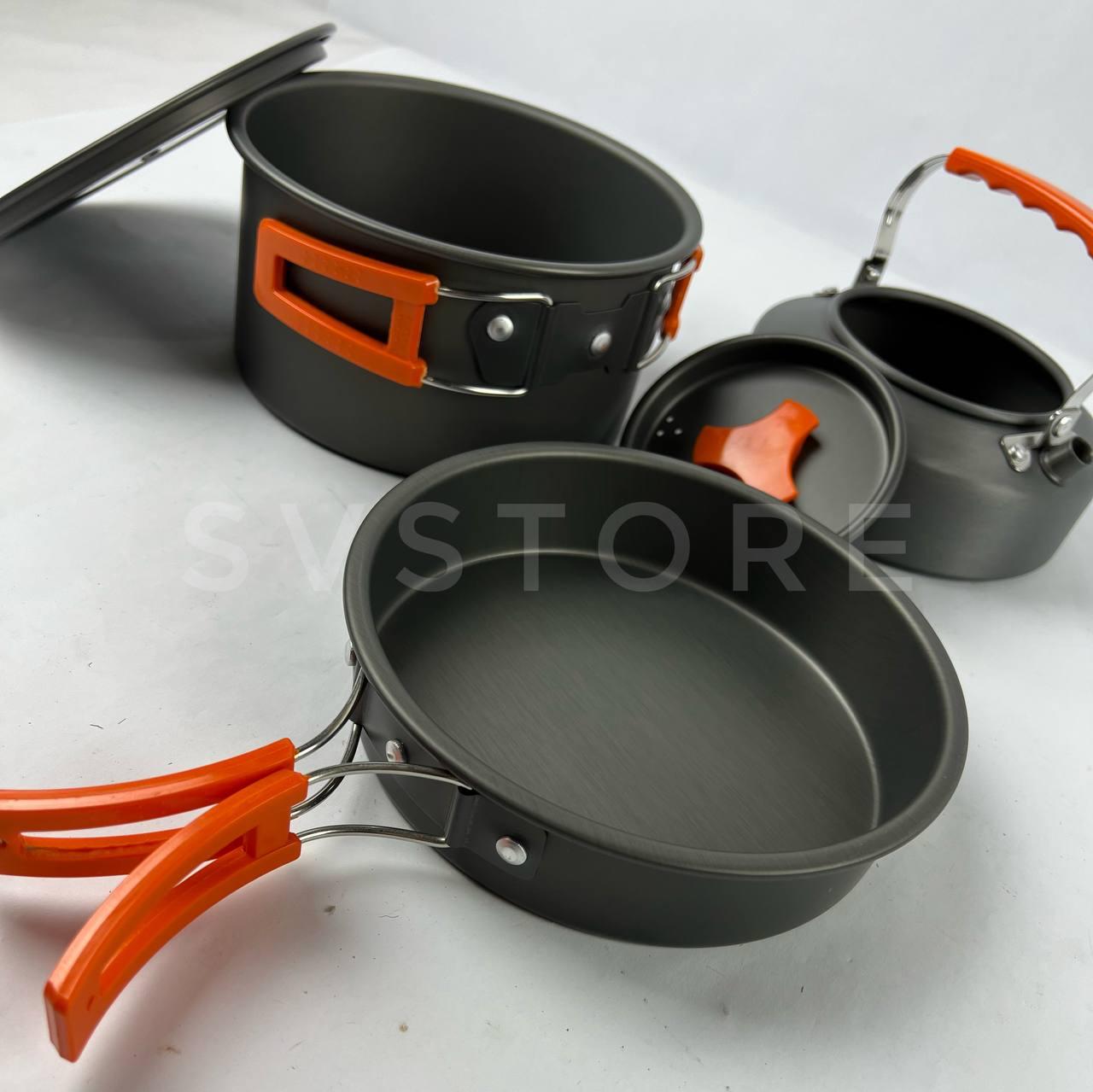 Набір туристичного посуду з анодованого алюмінію Cooking Set DS-308