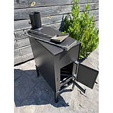 Буржуйка-камін опалювальна піч на дровах чавунні печі каміни, фото 5