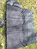 Спальний мішок утеплений туристичний із флісовою підкладкою і капюшоном на змійці 2в1, фото 6
