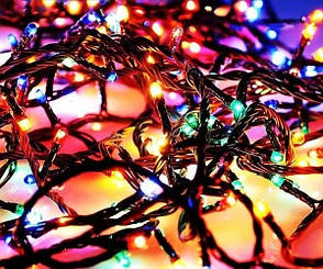 Гірлянда бахрома 100LED (RD-7164) 2,2х0,6м із заглушкою силіконовий провід, колір ламп-мікс VIALED
