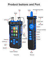NOYAFA NF-8508, багатофункціональний мережевий тестер, трасошукач, PoE, VFL, OPM, QC-тест, фото 6