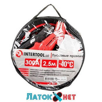 Пускові дроти 300 А 2.5 м до -40 °C чохол AT-3041 Intertool