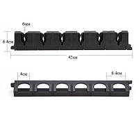 Настінний тримач 42 см для вудок спінінгів, 6 отворів, 106238