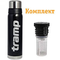 Комплект Tramp Термос 0,75 л TRC-031-black + Пробка для термосов Expedition UTRA-287