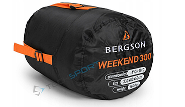 Туристичний спальний мішок кокон Bergson Weekend 300 80 cm x 230 cm до -4, фото 3