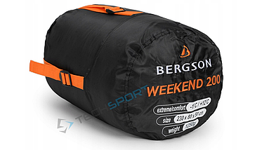 Туристичний спальний мішок кокон Bergson Weekend 200 80 cm x 230 cm до -1, фото 3