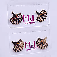 Сережки-гвоздики ХР M&L. Позолота 18К. Довжина: 9мм. Ширина: 9 мм. 12 пар