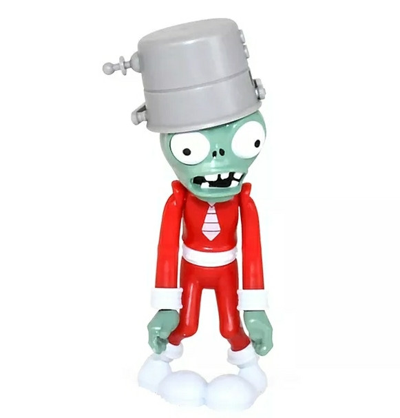 Іграшка Зомбі з Відром Рослини проти Зомбі 13 см Червоний Plants vs Zombies (00008)
