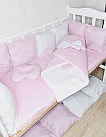 Комплект в кроватку для новорожденных "Эко" розовый