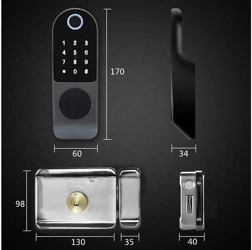 Умный замок кодовый на уличную дверь (ID#1698466652), цена: 3900 ...