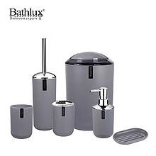 Набір аксесуарів для ванної Bathlux люкс якості, 6 предметів Сірий. Хіт!