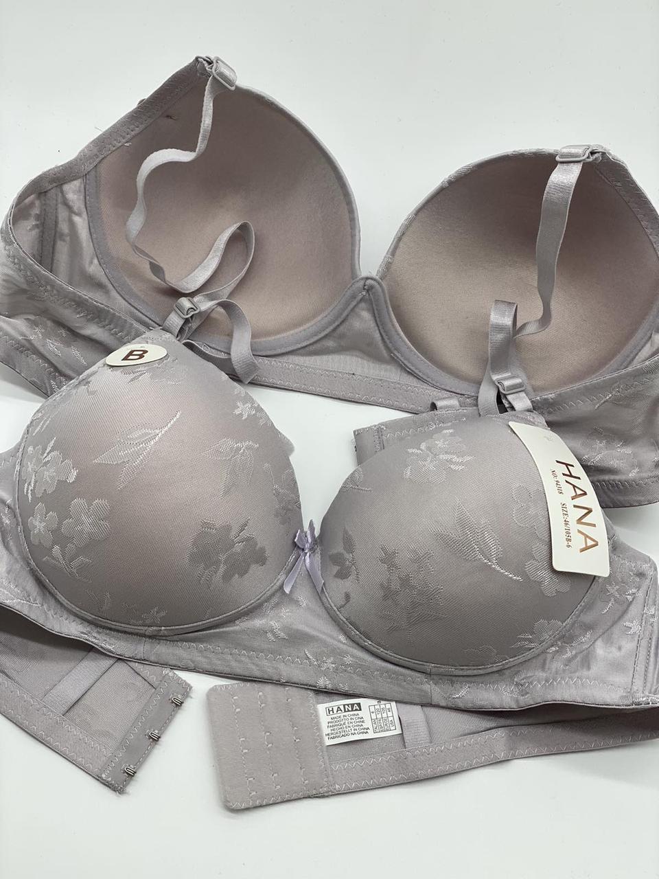 Бюстгальтер гладкий сірий HANA чашка B 94318-3, фото 1