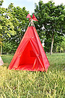 Вулична Дитяча Палатка Вігвам з водовідштовхуючої тканини 110 x110 x180см червона