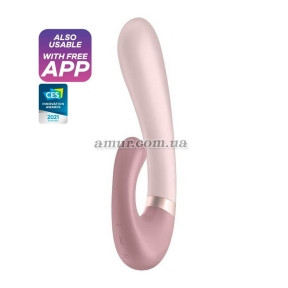 Смарт вібратор кролик із підігрівом Satisfyer Heat Wave Mauve, фото 1