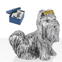 Настольная декоративная статуэтка собачки "Йорк" от итальянского бренда Chinelli (размер 8*5*9 см)