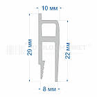 Профіль пластиковий для натяжних стель - ПВХ стіновий "П" (Колір) сірий, фото 3