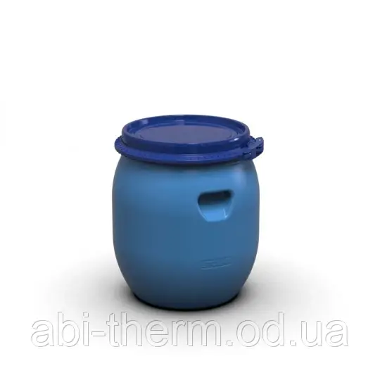 Eu-PL Бочка харч 40л (37см) 3-х шар. з пластик хомут + засувка, синя 001993, фото 1
