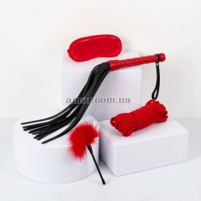 Набір БДСМ Passion BDSM Leather Set червоний