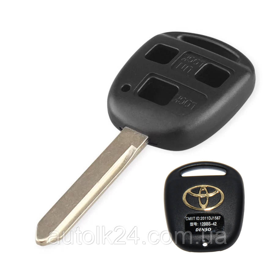 Корпус заготівля авто ключа Toyota лезо TOY 47, 3 кнопки