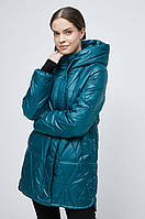 Демісезонна стьобана жіноча бірюзова куртка Medicine S