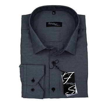 Сорочка чоловіча, приталена (Slim Fit), з довгим рукавом, Fabrik Style 0902 100% бавовна L(Р)