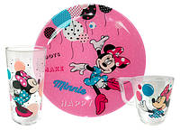 Набор для детей Luminarc Disney Party Minnie 3 предмета ударопрочное стекло (4877L)