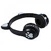 Бездротові Bluetooth-навушники VZV-23M на 400 mah з вушками, Чорні / Дитячі навушники з підсвіткою, фото 7
