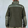 Тепла флісова кофта 280 г/м2 розміри XS-4XL, Олива / Тактична кофта для військових / Фліска для ЗСУ, фото 6