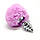 Металева анальна пробка Alive Fluffly Twist Plug, M, фіолетова, фото 4