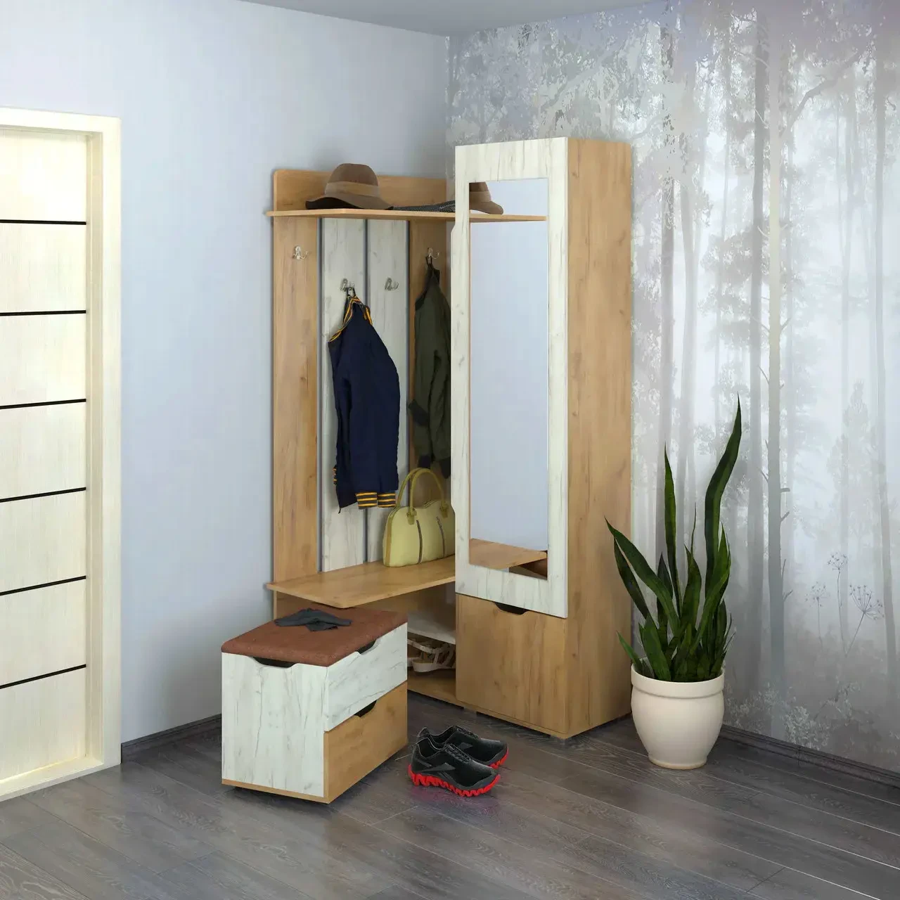 Угловая Прихожая "Тая" 90*90 См от Летро (15 Цветов) — Купить Недорого ...