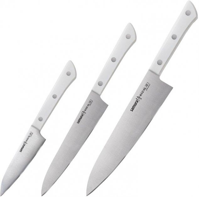 Набір кухонних ножів із 3 предметів Samura Harakiri (SHR-0220) Білий