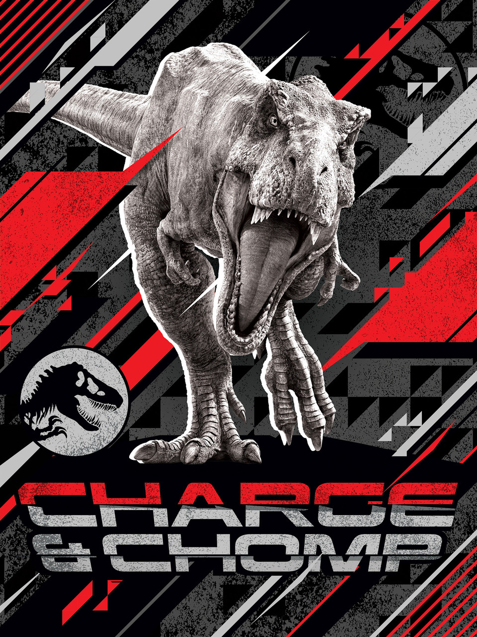 Дитячий флісовий плед Jurassic World з динозавром - 130х170 см