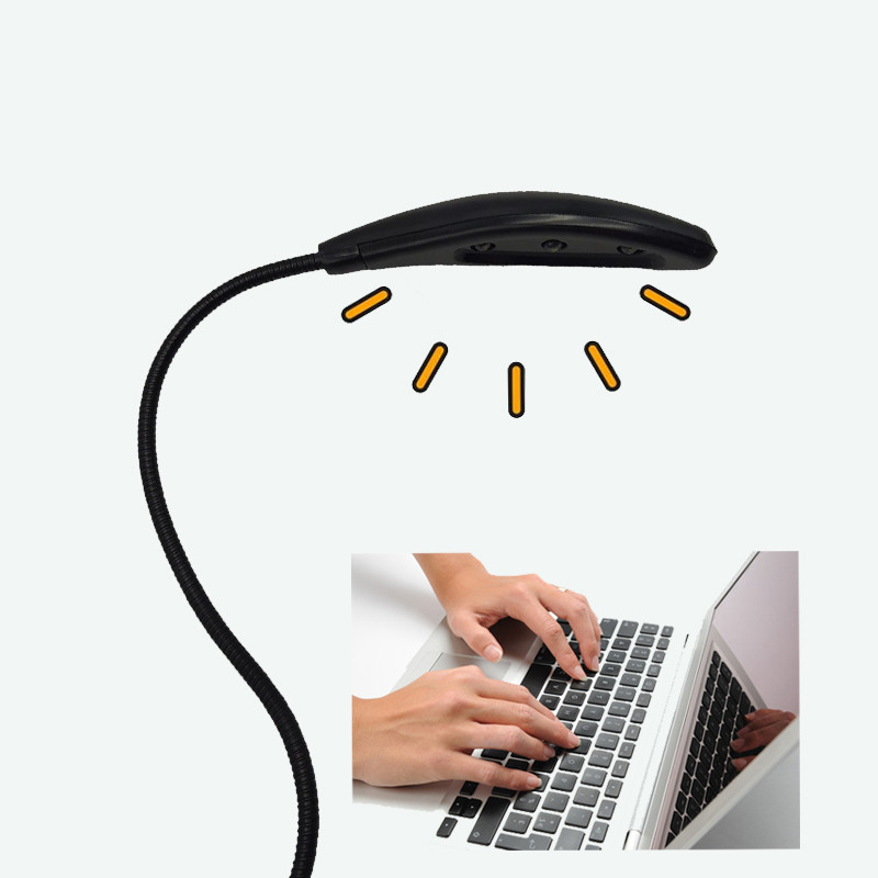 Підсвічування для ноутбука USB лампа гнучкий світильник для клавіатури, фото 1