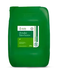 Гербіцид АЛЬФА БЕНТАЗОН (д.р.: бентазон, 480 г/л.), тара - 20 л. ALFA Smart Agro