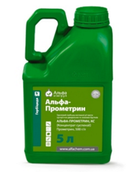 Гербіцид АЛЬФА ПРОМЕТРИН (д.р.: прометрин 500 г/л.), тара - 5л. ALFA Smart Agro