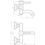 Змішувач для ванни Globus Lux ALPEN SBT1-102L Baumar - Завжди Вчасно, фото 5