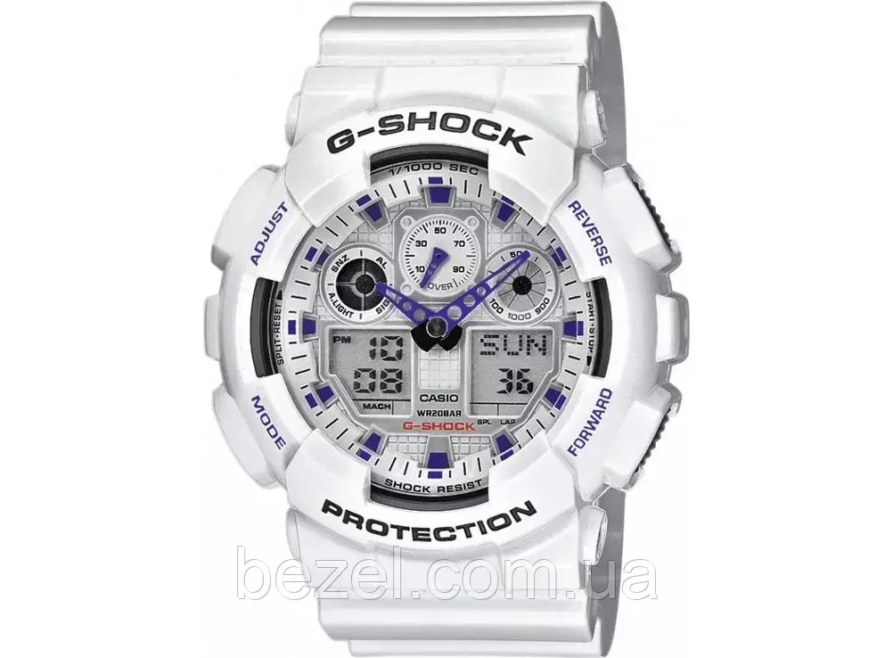 Чоловічий годинник Casio GA-100A-7AER протиударні японські кварцові