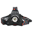 Потужний ліхтар налобний акумуляторний BL-T32-P50, Чорний / Ліхтарик на лоб / Ліхтарик на голову, фото 4