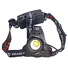 Потужний ліхтар налобний акумуляторний BL-T32-P50, Чорний / Ліхтарик на лоб / Ліхтарик на голову, фото 6