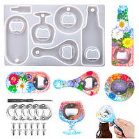 Набір форм молдів для створення відкривачок з епоксидної смоли 10 шт.