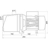 Насос відцентровий Optima JET 80A 0,8кВт чавун короткий Baumar - Завжди Вчасно, фото 8